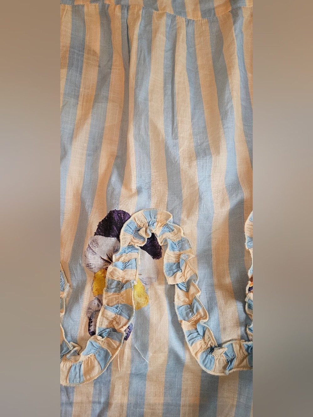 Anthropologie Nay Bellamy x LyreBird Striped Floral Midi Nap Dress Sleeveless - Picture 6 of 6